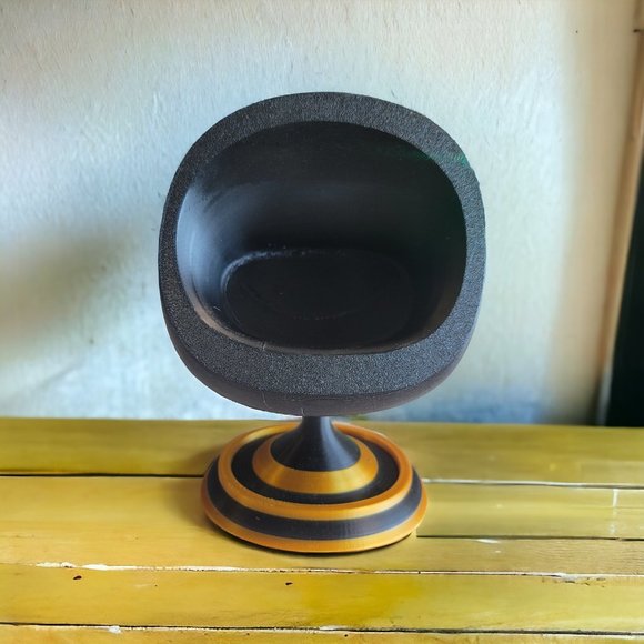 Space Age Mid Century Modern Space Chair Planter Retro Inspired Home Decor Black - Picture 7 of 9